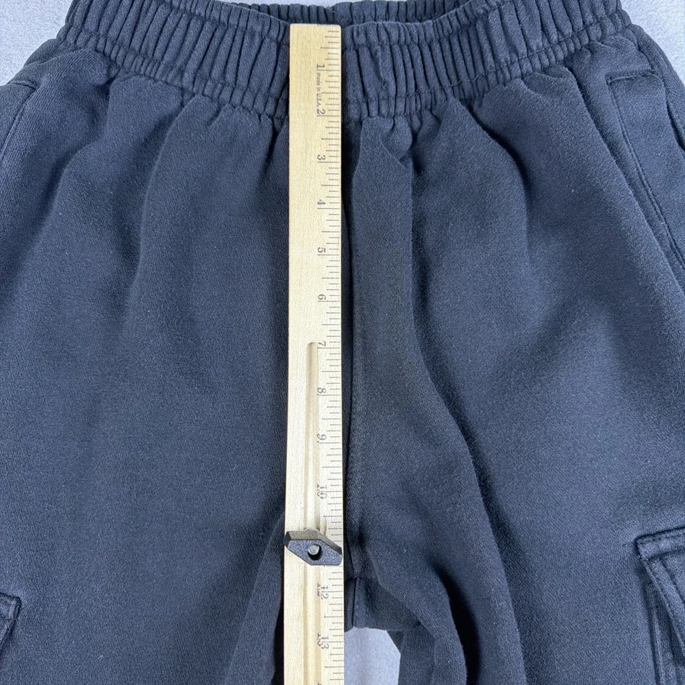 Pro Club Heavyweight Cargo Sweatpants Mens Small Black Baggy Pockets Loose Relax